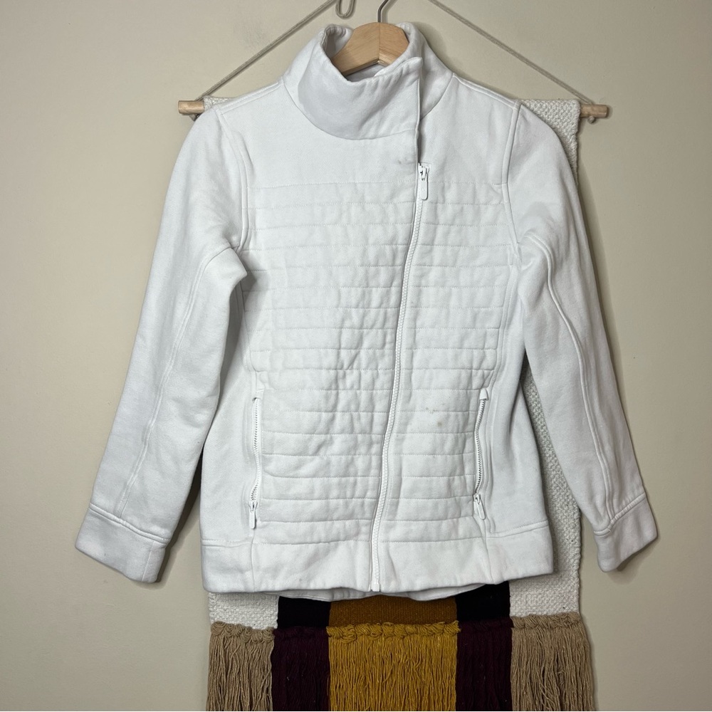 Lululemon White Fleece Be True Jacket 4